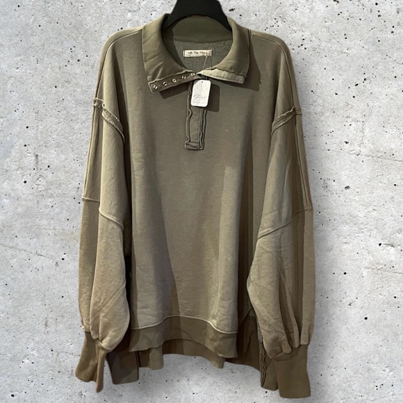 NWT Free People Camden Henley Sweatshirt - Picture 6 of 15